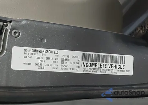 2014 Dodge Grand Caravan Sxt из США, поврежденный, VIN 2C7WDGCG3ER116518